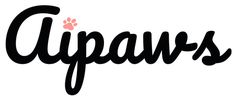 the word clipaws written in cursive writing with a paw on it