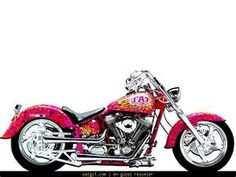 a drawing of a pink motorcycle on a white background