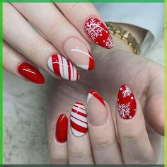 Ballet Nails, Xmas Nails, Christmas Nail Designs, Christmas Nail, Christmas Nail Art, Nail Extensions, Artificial Nails, Nail Accessories