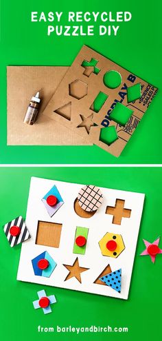 an easy and fun diy craft for kids to make with construction paper, cardboard and glue