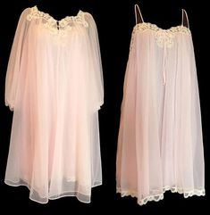 Beautiful Nightgown, Sleeveless Nightgown, Shoes Ideas, Dressing Gown Robe, White Chiffon