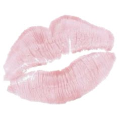 a close up of pink lipstick on a white background