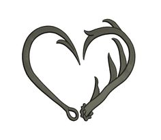 an image of a heart with scissors in the shape of a snake's tail