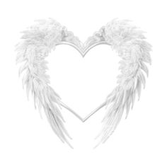 two white wings in the shape of a heart