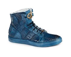 Mauri - 6129 All-Over Baby Crocodile High-top SneakersSkin: Baby CrocodileStyle: High-top SneakersColor: Caribbean Blue, Orange This product is a ‘custom order’ provided by collaboration with Dudes Boutique & Mauri. Prior to sending this item to you, we will inspect it for quality purposes. Please allow an additional *2-3 Months* before receiving your item as it is specially made. For Any Questions or Additional Info Please Email or Call at (215) 928-0661.Mauri is one of the trendsetters lef Baby Crocodile, Exotic Shoes, Crocodile Shoes, Shoes Stand, Caribbean Blue, Italian Shoes, Luxury Sneakers, Crocodile Skin, Print Sneakers