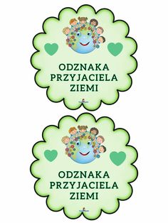 two tags with children's faces and hearts on them, one has the words in russian