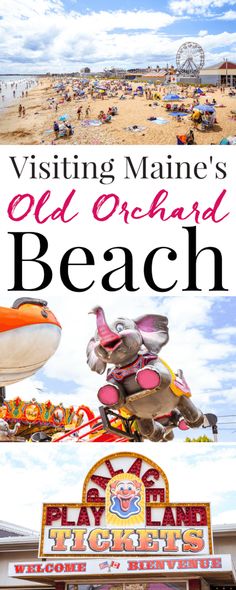 an advertisement for the old orchard beach amusement park