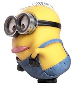 a minion is sticking its tongue out