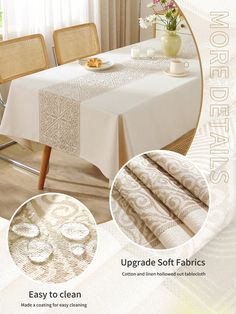 the table cloth is clean and ready to be used for dining or living room use