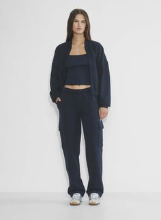 COZY FLEECE MEGA CARGO™ SWEATPANT Wedding Sweatshirts, Cargo Sweatpants, Embroidery Materials, Poplin Dress, Bra Tops, Workout Clothes, Denim Skirt, Work Wear, Everyday Wear