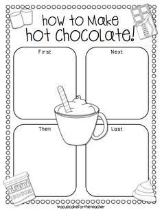 a printable worksheet for making hot chocolate