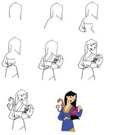 how to draw an animation character from disney's beauty and the beast