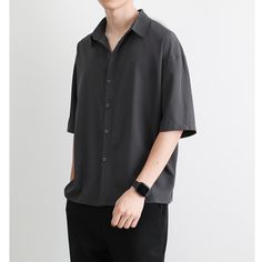 Product Description * Item: Summer Men's Work Shirts Loose Casual Thin Short Sleeve Outerwear Half Sleeves * Condition: 100% Brand New * Color: White Short   Black Short   Gray Short   Black long   Gray long   White long  * Size:Asian S-4XL * Package:1pc Shirt (without any accessories ）    Please note: 1.Please allow a little error due to manual measurement. 2.The color maybe a little difference because of the light,screen reflection etc. 3.If you are not sure what size to choose, you can tell u Loose Fit Shirts Men, Black Half Shirt Outfit Men, Half Shirt Outfit Men, Short Height Men Outfit, Half Sleeve Shirts For Men, Half Shirts For Men, Trousers Outfit Men, Mens Work Shirts, Half Shirt