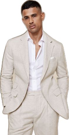 Arroyo Cotton-Linen Suit Jacket Natural Beige