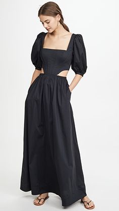 STAUD Astro Dress | Shopbop Boned Bodice, Stylish Dress Designs, Woven Dress, China Fashion, Minimalist Outfit, Sewing Dresses, Moda Fashion, Traditional Dresses, Ladies Day