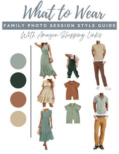 what to wear family photo session style guide with images showing clothes and accessories for the family