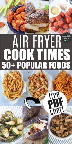 air fryer cook times 50 + popular foods