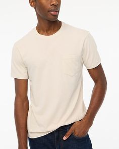 Pocket Tee, Crew Neck Tee, Mens Tees, Chest Pocket, Style Guides, J Crew, Slim Fit, For Men, Clothes