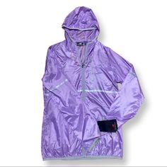 Windbreaker Jacket New With Tags Size Small Spring Outdoor Track Jacket, Spring Travel Windbreaker With Pockets, Purple Outdoor Outerwear For Spring, Casual Purple Windbreaker With Pockets, New Balance Long Sleeve Outerwear For Streetwear, New Balance Sporty Fall Outerwear, Sporty New Balance Outerwear For Fall, Sporty Winter Outerwear By New Balance, Functional Purple Outerwear With Pockets