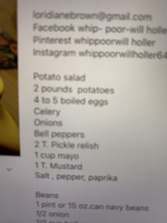 an image of a menu listing page with food items in the bottom right hand corner