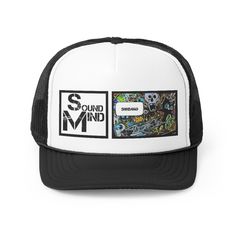 SHHBANG Sound Mind D1 Flat Brim Ball cap hip hop and trendy cool school headgear be cool and full of life make a statement others notice a perfect addition to any wardrobe  unisex adult with snapback ● This product is made on demand. No minimums. ● There are multiple shipping methods available, and the fees may vary depending on the shipping method and other locations. *brand art and design by Tim Long Design A 100% polyester front and 100% nylon mesh weave back make these hats super durable through regular wear and tear. They come in one size with an adjustable plastic snap closure: 22.8" (58cm). The cap's front has six rows of visor stitching.  One size fits most (22.8"/58cm) Adjustable plastic snap closure Six row stitching on visor Cool School, Sound Mind, Long Road, Too Cool For School, Be Cool, Ball Cap, Trucker Cap, Snap Closure, Caps Hats