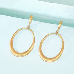 Gold Oval Doorknocker Hoop Earrings Pierced Oval Metal Hoop Earrings, Oval Metal Hoop Earrings, Handmade Elegant Oval Hoop Earrings, Elegant Handmade Oval Hoop Earrings, Gold Fronts, Beaded Wrap Bracelets, Blue Tourmaline, Beaded Wraps, Fringe Earrings