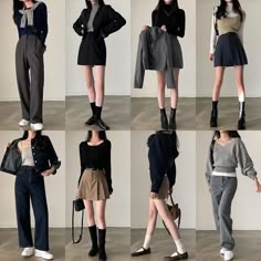 Korean Long Sleeves Outfit, Korean Spring Outfit, Korean Spring Outfits, Minimal Style Outfits, Downtown Outfits, Full Outfits, Korean Casual Outfits, Outfit Inspo Casual, Korean Casual