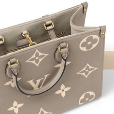 LOUIS VUITTON® - Onthego Mm - Dove/cream Dove Cream, Onthego Mm, Louis Vuitton Onthego, Sac Louis Vuitton, Work Essentials, Monogram Pattern, Luxury Purses, Louis Vuitton Official, Purses Designer