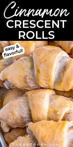 cinnamon crescent crescent rolls with text overlay