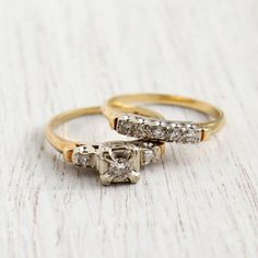 1940 Engagement Ring, Diamond Ring Set, Dream Engagement, Dream Engagement Rings, Diamond Ring Settings, Wedding Rings Vintage, Pinterest Closet, I Love Jewelry