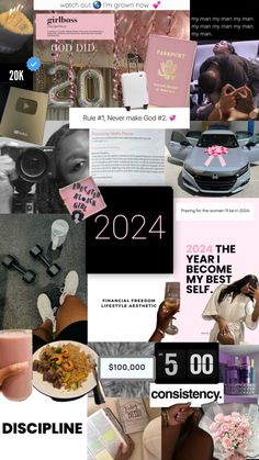 vision board, digital wallpaper, 2024 Alpha Female Quotes, Prayer Vision Board, Vision Board Collage, Manifesting Vision Board, Millionaire Mindset Quotes, Life Goals Future, Inspirational Quotes Background, God's Plans, Vision Board Wallpaper