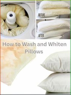 how to wash and whiten pillows