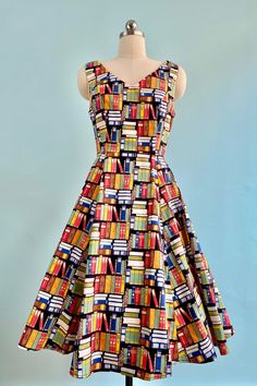 Book Print V-Neck Dress by Eva Rose – Modern Millie Art Teacher Outfits, Rose Book, Modern Millie, Book Dress, Professional Wardrobe, Home Dress, Everyday Outfit, Modern Dress, Book Print