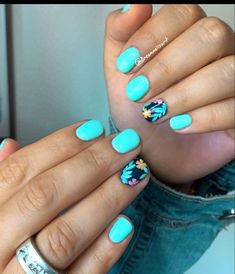 French Tip Nails At Home, Aqua Nails Design Ideas, Easter Nails Designs, Jamaica Nails, Aqua Nails, Summer Gel Nails, Nail Art Gel, Cute Acrylic Nail Designs