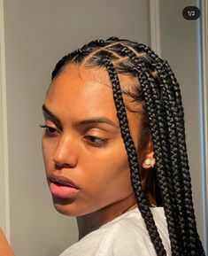 Medium Box Braids, Braided Cornrow Hairstyles, Protective Hairstyles Braids