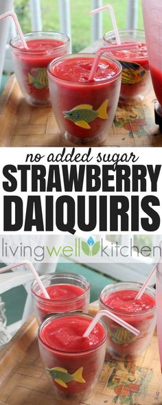 no added sugar strawberry daiquiris recipe is so easy to make and tastes delicious