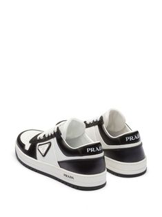 Prada Downtown Leather Sneakers | White | FARFETCH