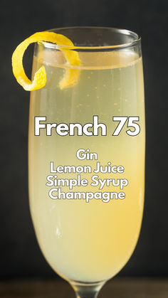 French 75 French 75 Mocktail, French 57 Cocktail Recipe, French 76, Amaretto Cocktails, French 75 Recipe, French 75 Cocktail Recipes, Bday Brunch, Midwest Style, Champagne Breakfast