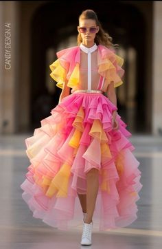 Tulle Skirts Outfit, Fashion Week Dresses, Fair Outfits, Fashion Banner, Concept Clothing, Crazy Outfits, Weird Fashion, Funky Fashion, Pink Lemonade