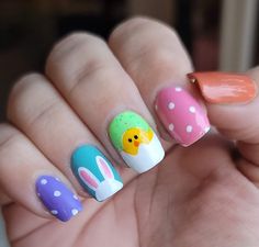 Easter Nail Art Ideas, Kids Nail Designs, Unghie Sfumate, 2023 Nails, Nails Art Designs