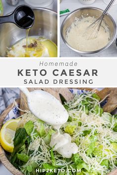 the ingredients to make keto caesar salad dressing