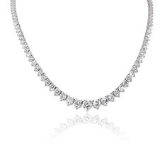 false Formal Single Strand Cubic Zirconia Necklace, Formal Single Strand Cubic Zirconia Necklaces, Formal White Single Strand Solitaire Necklace, Formal White Necklace With Prong Setting, Riviera Necklace, Women Diamond, Brilliant Diamond, Diamond Gemstone, Round Brilliant