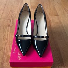 Kate Spade Black Paint Leather Pumps With 3 Inch Heel And Gold Hardware. Made In Italy. Leather Soles. Comes With Sleeper Bag. Kate Spade Almond Toe Heels For Party, Kate Spade Almond Toe Heels For Evening, Kate Spade Almond Toe Evening Heels, Kate Spade Closed Toe Evening Heels, Kate Spade Pointed Toe Evening Heels, Kate Spade Elegant Closed Toe Heels, Kate Spade High Heels For Formal Occasions, Kate Spade Formal High Heels, Elegant Kate Spade Closed Toe Heels