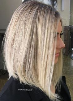 70 Devastatingly Cool Haircuts for Thin Hair Asymmetrical Haircut Long Hair, Shoulder Length Angled Bob Haircuts, Medium Length Angled Bob, Bob Hairdos, Platnum Blonde, Very Long Bob, Angled Lob, Blonde Lob, Long Bob Haircuts