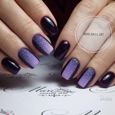 Purple Nail Art Designs, Purple Nail Art, Airbrush Nails, Nail Designs Glitter, Coffin Nails Designs, Funky Nails