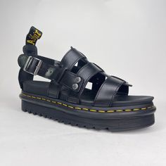 Brand New Without Box. Dr. Martens Terry Brando Black Leather Strap Fisherman Sandals. Size: Women's 11 Men's10 Casual Black Sandals With Leather Strap, Leather Open Toe Sandals For Streetwear, Black Buckle Sandals For Streetwear, Black Sandals With Buckle Closure For Streetwear, Black Buckle Closure Sandals For Streetwear, Shoes Dr Martens, Dr Martens Black, Fisherman Sandals, Dr Martens Shoes