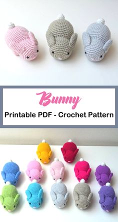 the crochet pattern is for small stuffed animals