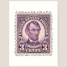 an old postage stamp with a man's face on it