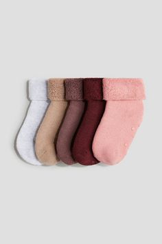 Fine-knit socks in a soft cotton blend with foldover cuff and non-slip protection. Soft terry inside. Interior Textiles, Blouse Jeans, Cardigan Sweater Jacket, Maternity Swimwear, Pink Kids, Baby Socks, Maternity Wear, Tight Leggings, Knit Socks