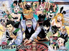 an advertisement for the black clover casino game